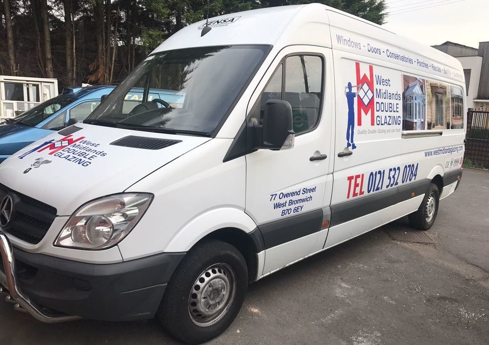 image of west midlands glazings new van